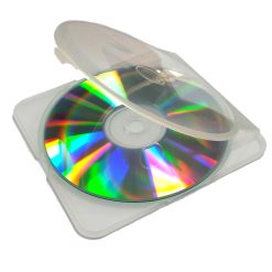New-Pak CD SNAPTEK Clear Case – Slim Single-Disc Snap-Closure CD Case (100 Pack)