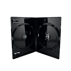 Amaray Double Face-On-Face Black DVD Case – 14mm Spine (50 Pack)