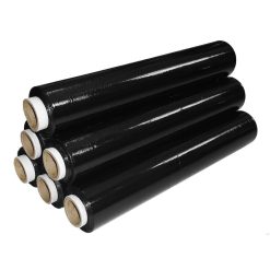 Black Pallet Shrink Wrap – 500mm x 250m (25mu Heavy Duty)