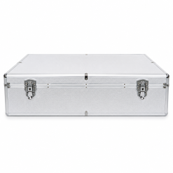 DJ Flight Case Aluminium Style 1000 Disc CD DVD Blu-ray Storage Case with Hanging Sleeves – Large