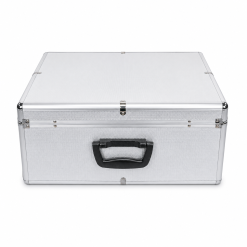 Alternative view of DJ Flight Case Aluminium Style 1000 Disc CD DVD Blu-ray Storage Case with Hanging Sleeves – Large