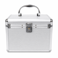 DJ Flight Case Aluminium Style 120 Disc CD DVD Blu-ray Storage Case with Hanging Sleeves - Small