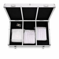 Alternative view of DJ Flight Case Aluminium Style 500 Disc CD DVD Blu-ray Storage Case with Hanging Sleeves – Medium