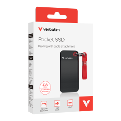 Alternative view of Verbatim Pocket SSD USB 3.2 Gen 2 Portable Solid State Drive - 256GB Red