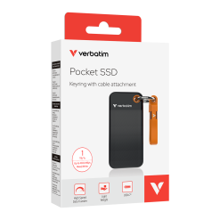 Alternative view of Verbatim Pocket SSD USB 3.2 Gen 2 Portable Solid State Drive - 1TB Orange