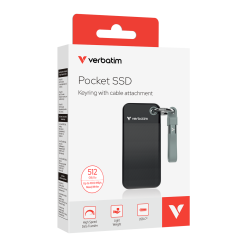 Alternative view of Verbatim Pocket SSD USB 3.2 Gen 2 Portable Solid State Drive - 512GB Grey