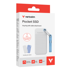 Alternative view of Verbatim Pocket SSD Colour Edition USB 3.2 Gen 2  - White & Light Blue - 1TB